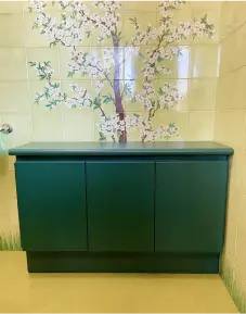 Mobile bagno completo verdone, dettaglio mobiletto